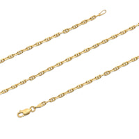 Load image into Gallery viewer, Solid 14k Yellow Gold 3mm Anchor Chain Necklace
