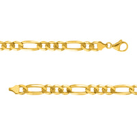 Load image into Gallery viewer, Solid 14k Yellow Gold 8mm Figaro Chain Necklace
