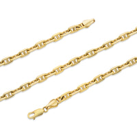 Load image into Gallery viewer, Solid 14k Yellow Gold Anchor Chain Necklace
