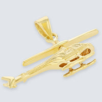 Load image into Gallery viewer, Solid 14K Yellow Gold Helicopter Pendant
