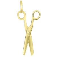 Load image into Gallery viewer, Solid 14k Yellow Gold Scissors Pendant Necklace
