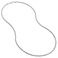Load image into Gallery viewer, Solid 925 Sterling Silver 3.5mm Rope Chain with Lobster Lock with Diamond Cut
