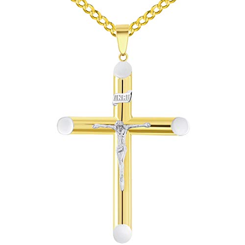 two-tone-14k-gold-inri-tubular-crucifix-cross-pendant-necklace