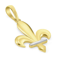 Load image into Gallery viewer, Two-Tone 14k Gold Fleur de Lis Bosnian Pendant
