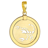 Load image into Gallery viewer, 14K Yellow Gold Reversible Round Scorpion Scorpio

