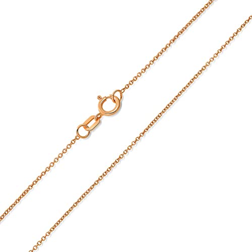 14K Yellow Gold 5mm Handcrafted Rolo Chain Necklace 20 Inches