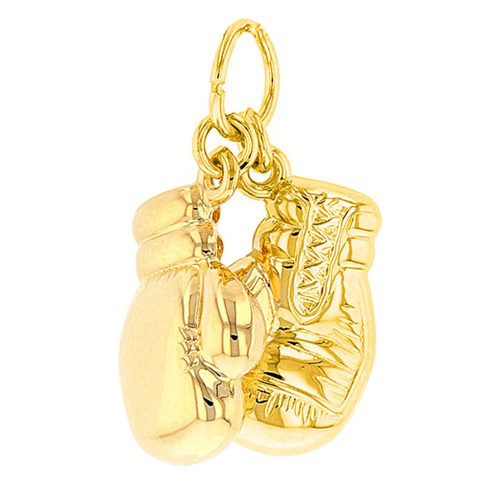 14k Gold 3D Boxing Gloves Charm Pendant | Jewelry America