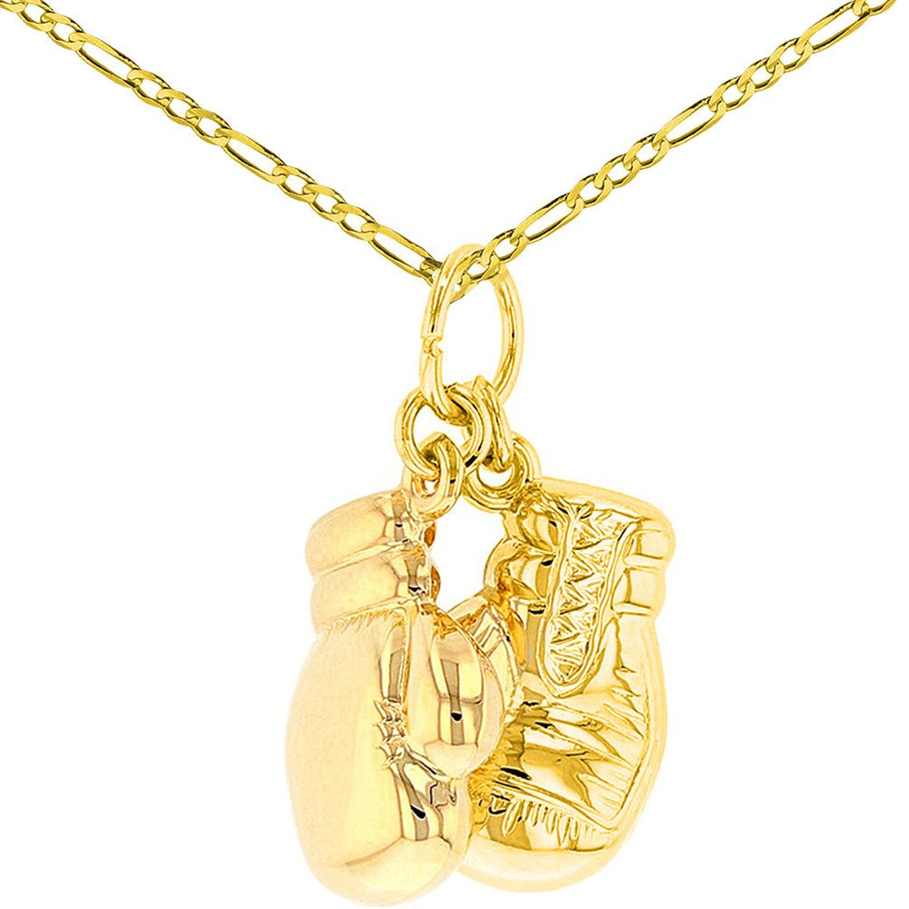 14k Gold 3D Boxing Gloves Sports Pendant | Jewelry America