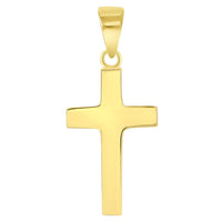 Load image into Gallery viewer, 14k Gold Mini Cross Pendant Chain Necklace
