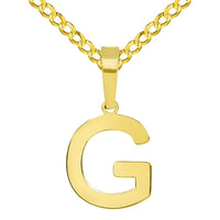 Load image into Gallery viewer,  14k Gold Mini Uppercase Initial Letter Pendant | Jewelry America
