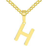 Load image into Gallery viewer,  14k Gold Mini Uppercase Initial Letter Pendant | Jewelry America
