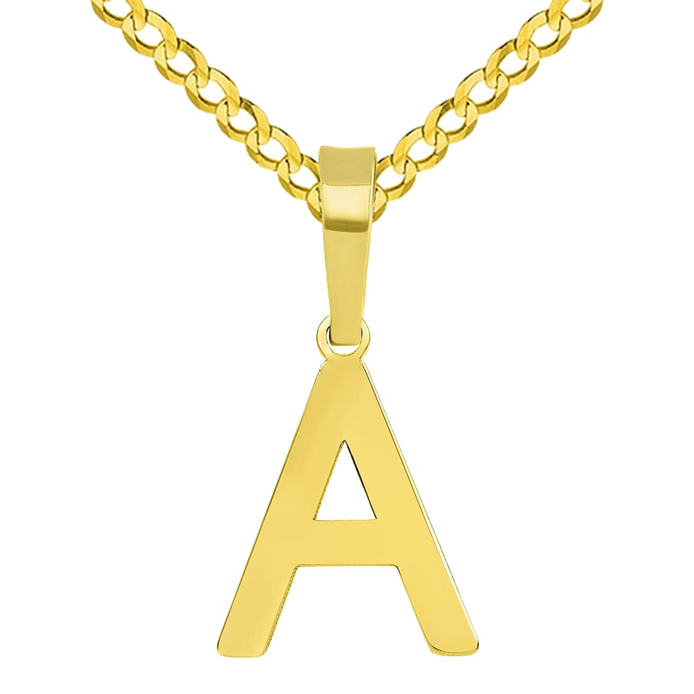  14k Gold Mini Uppercase Initial Letter Pendant | Jewelry America