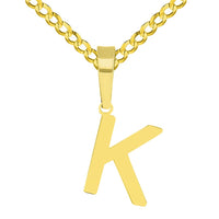 Load image into Gallery viewer,  14k Gold Mini Uppercase Initial Letter Pendant | Jewelry America
