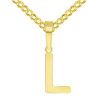 Load image into Gallery viewer,  14k Gold Mini Uppercase Initial Letter Pendant | Jewelry America
