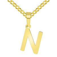Load image into Gallery viewer,  14k Gold Mini Uppercase Initial Letter Pendant | Jewelry America
