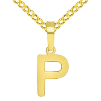 Load image into Gallery viewer,  14k Gold Mini Uppercase Initial Letter Pendant | Jewelry America
