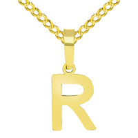 Load image into Gallery viewer,  14k Gold Mini Uppercase Initial Letter Pendant | Jewelry America
