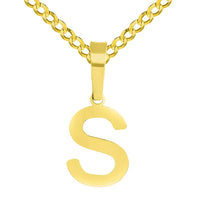 Load image into Gallery viewer,  14k Gold Mini Uppercase Initial Letter Pendant | Jewelry America
