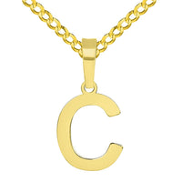 Load image into Gallery viewer,  14k Gold Mini Uppercase Initial Letter Pendant | Jewelry America
