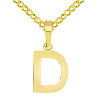 Load image into Gallery viewer,  14k Gold Mini Uppercase Initial Letter Pendant | Jewelry America

