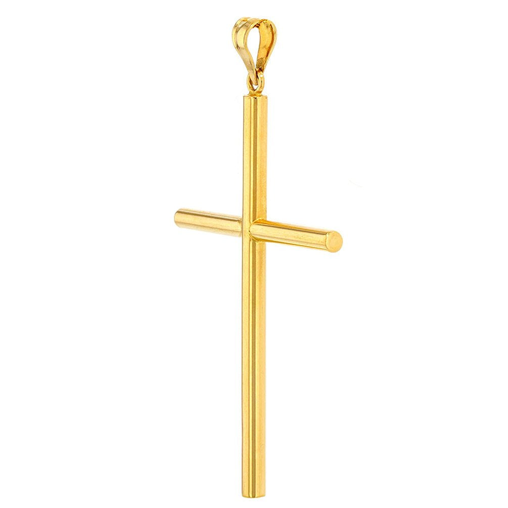 14k yellow gold cross pendant necklace