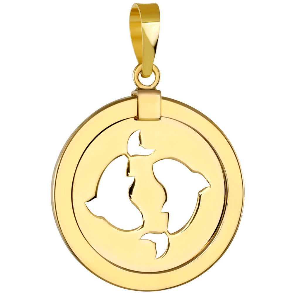 pisces pendant gold