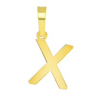 Load image into Gallery viewer, Solid 14k Yellow Gold Dainty Mini Uppercase Initial Charm Block Letter Pendant
