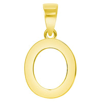 Load image into Gallery viewer, Solid 14k Yellow Gold Mini Uppercase Initial Script Letter Charm Pendant
