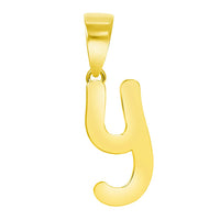 Load image into Gallery viewer, Solid 14k Yellow Gold Mini Uppercase Initial Script Letter Charm Pendant
