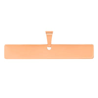 Load image into Gallery viewer, Solid 14karat Rose Gold Engravable Personalized Horizontal Bar Charm Pendant Necklace
