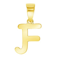 Load image into Gallery viewer, Solid 14k Yellow Gold Mini Uppercase Initial Script Letter Charm Pendant
