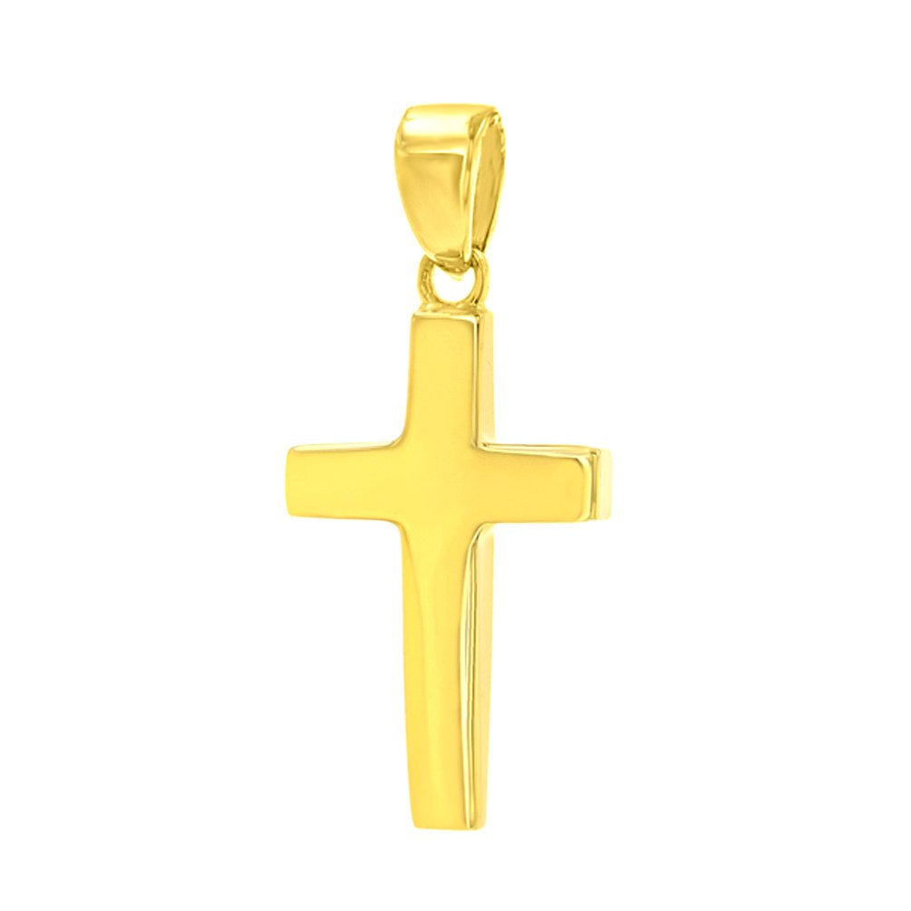 14K Yellow Gold Dainty Cross Pendant
