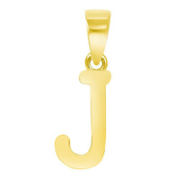 Load image into Gallery viewer, Solid 14k Yellow Gold Mini Uppercase Initial Script Letter Charm Pendant
