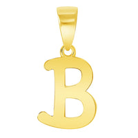 Load image into Gallery viewer, Solid 14k Yellow Gold Mini Uppercase Initial Script Letter Charm Pendant
