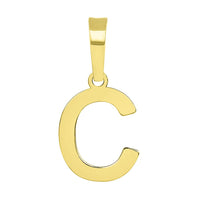 Load image into Gallery viewer, Solid 14k Yellow Gold Dainty Mini Uppercase Initial Charm Block Letter Pendant
