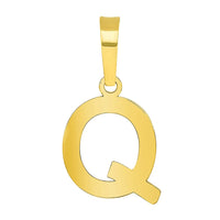Load image into Gallery viewer, Solid 14k Yellow Gold Dainty Mini Uppercase Initial Charm Block Letter Pendant
