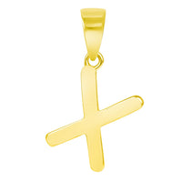 Load image into Gallery viewer, Solid 14k Yellow Gold Mini Uppercase Initial Script Letter Charm Pendant
