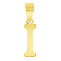 Load image into Gallery viewer, Solid 14k Yellow Gold Mini Uppercase Initial Script Letter Charm Pendant
