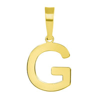 Load image into Gallery viewer, Solid 14k Yellow Gold Dainty Mini Uppercase Initial Charm Block Letter Pendant
