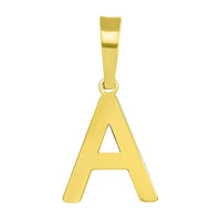 Load image into Gallery viewer, Solid 14k Yellow Gold Dainty Mini Uppercase Initial Charm Block Letter Pendant

