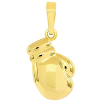 Load image into Gallery viewer, Jewelry America High Polish 14k Gold Necklace with 3D Single Boxing Glove Charm Sports Pendant - Yellow Gold

