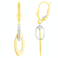 Load image into Gallery viewer, Double oval dangle drop earrings
