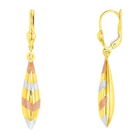 Load image into Gallery viewer, 14k yellow gold teardrop earrings | 14k gold teardrop earrings
