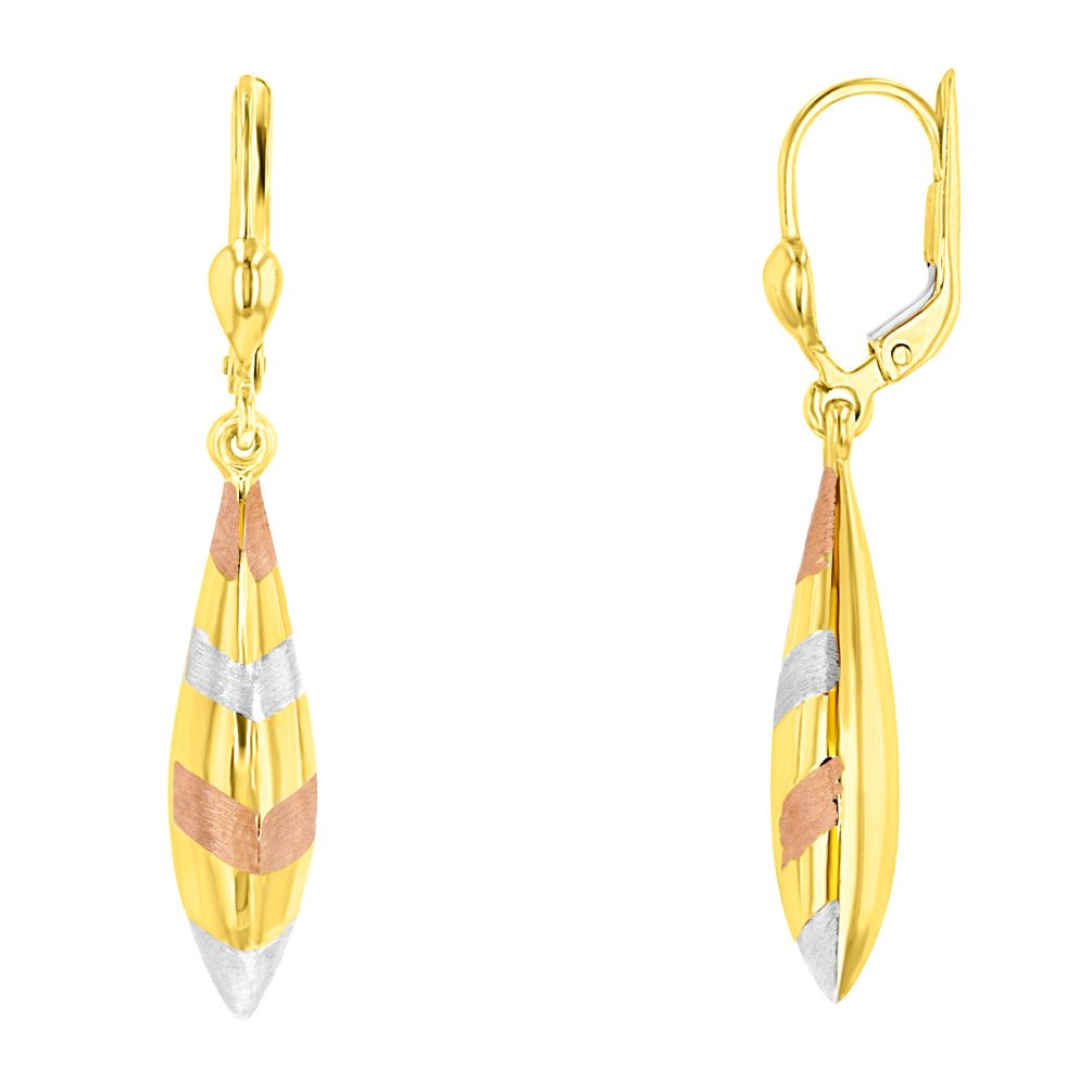 14k yellow gold teardrop earrings | 14k gold teardrop earrings
