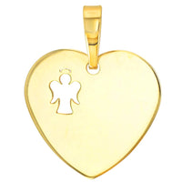 Load image into Gallery viewer, 14K Yellow Gold Heart I Love My Angel Pendant
