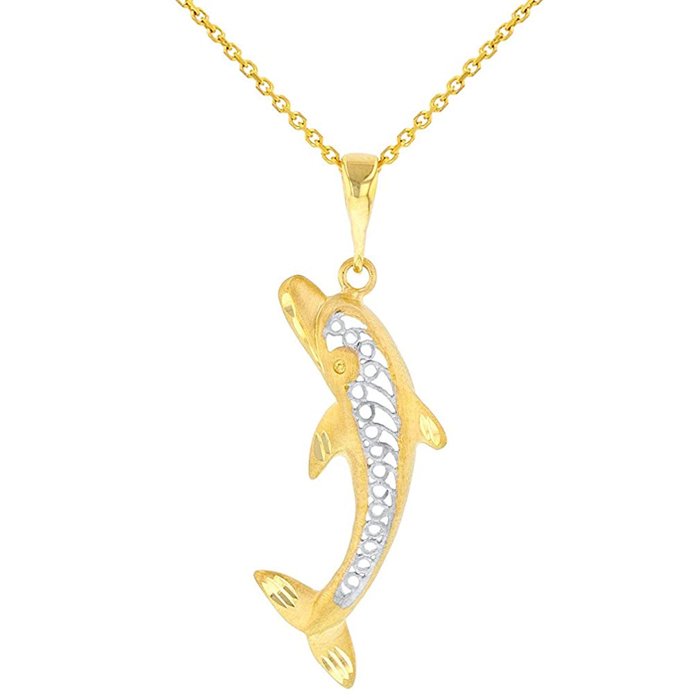 Gold Dolphin Pendant Necklace