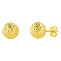 Load image into Gallery viewer, 14k Yellow Gold 8mm Ball Round Stud Earrings
