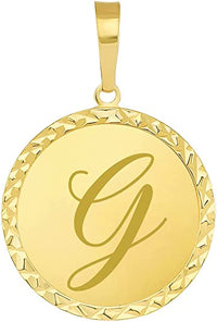 Load image into Gallery viewer, Solid 14k Yellow Gold Mini Uppercase Initial Block Letter G Charm Pendant
