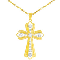 Load image into Gallery viewer, 14K Yellow Gold Edged Cross Pendant
