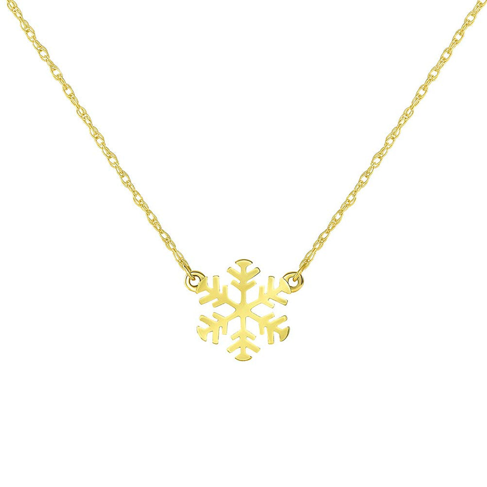 Mini Snowflake Necklace with Spring Ring Clasp